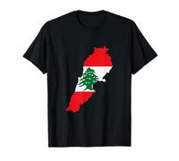 Lebanon Flag Map Beirut, Cedar Tree Lebanese Heritage Design T-Shirt