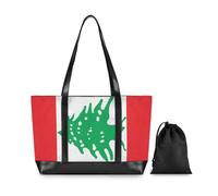 Lebanon Flag The Lebanese Republic Simple Travel Bag for Women with Zipper Canvas Tote for Flight with Diaper bolsa para laptop