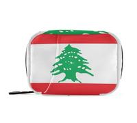 Lebanon Flag The Lebanese Republic Travel Bag with Detachable Compartments Convenient Portable Pill Organizer