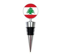 Lebanon Flag Wine Bottle Stopper | National Flag Gift | Handcrafted Wine Saver | Patriotic Home Bar Accessory | Gift for Proud Lebanese & Sports Fans