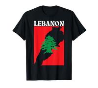 Lebanon Flag with Country Shape, Lebanese Flag, Lebanon T-Shirt