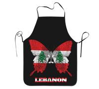 Lebanon Lebanese Flag Women Men Apron Stylish Kitchen Apron Adjustable Chef Aprons For Bbq Cooking Painting