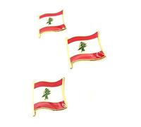 Lebanon Lebanese Middle East Metal Country Flag Pin Badge Pack of 3