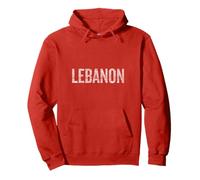 Lebanon National Vintage Color Red Pullover Hoodie