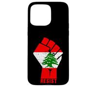 Lebanon Resist Fist Lebanese Flag Revolution Protest March Case for iPhone 15 Pro Max