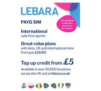 Lebara Pay As You Go SIM Card