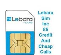 Lebara Pay As You Go trio Sim Card Preloaded With £5 Credit Lasts For 30 Days
