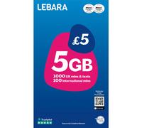 Lebara SIM Card, 5GB for 2.50, Half Price for First 3 Months, No Cont