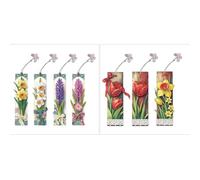 Lebartm 7Pcs DIY Diamond Art Painting Bookmarks with Colorful Butterfly Pendant PET Bookmark Ornament Double Sided Pattern Single Sided Diamond Book Marker Clip Gifts Tags-02