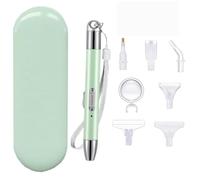 Lebartm Diamond Art Painting Drill Pen with Light USB Rechargeable Diamond Accessories and Tools Illumination Pen with 6 Heads Set, Magnifier for DIY Art Crafts Gem Nail