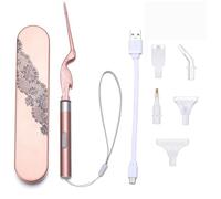 Lebartm Diamond Art Painting Drill Pen with Light USB Rechargeable Diamond Accessories and Tools Illumination Pen with 6 Heads Set for DIY Art Crafts Gem Nail