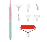 Lebartm Diamond Art Painting Drill Pen with Wheel Roller Diamond Accessories and Tools Gradient Color Pen for DIY Art Crafts Painting Gem Nail Art 6 Heads Set