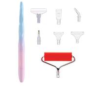 Lebartm Diamond Art Painting Drill Pen with Wheel Roller Diamond Accessories and Tools Gradient Color Pen for DIY Art Crafts Painting Gem Nail Art 6 Heads Set