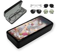 Lebartm Diamond Art Painting Eye Glass Case Portable Retro Sunglasses Glasses Storage Box Creative Design Anti-Stress DIY Handmade for Art Craft Gift Travel Sunglass-Pigeon