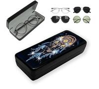 Lebartm Diamond Art Painting Eye Glass Case Portable Retro Sunglasses Glasses Storage Box Creative Design Anti-Stress DIY Handmade for Art Craft Gift Travel Sunglass-Feather Jewelry01