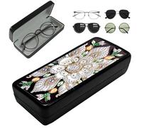 Lebartm Diamond Art Painting Eye Glass Case Portable Retro Sunglasses Glasses Storage Box Creative Design Anti-Stress DIY Handmade for Art Craft Gift Travel Sunglass-Mandala02