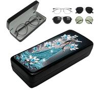 Lebartm Diamond Art Painting Eye Glass Case Portable Retro Sunglasses Glasses Storage Box Creative Design Anti-Stress DIY Handmade for Art Craft Gift Travel Sunglass-Woman02