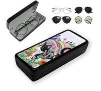 Lebartm Diamond Art Painting Eye Glass Case Portable Retro Sunglasses Glasses Storage Box Creative Design Anti-Stress DIY Handmade for Art Craft Gift Travel Sunglass-Cat01