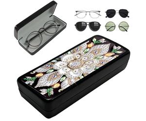 Lebartm Diamond Art Painting Eye Glass Case Portable Retro Sunglasses Glasses Storage Box Creative Design Anti-Stress DIY Handmade for Art Craft Gift Travel Sunglass-Mandala02