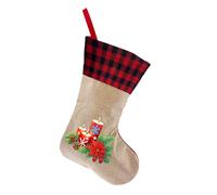 Lebartm Diamond Art Painting Gift Bag Christmas Stocking Gift Bag Linen DIY Diamond Art Bags Festive Atmosphere Decoration Pendant Single Side Point Drilling-Candle