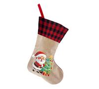 Lebartm Diamond Art Painting Gift Bag Christmas Stocking Gift Bag Linen DIY Diamond Art Bags Festive Atmosphere Decoration Pendant Single Side Point Drilling-Santa Claus