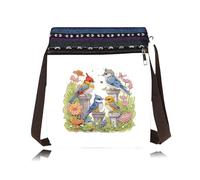 Lebartm DIY Diamond Art Painting Canvas Crossbody Bag Black Ethnic Minority Shoulder Purses Beach Bag Special Shaped Crystal by Numbers Mosaic Kits for Women-Birds