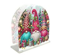Lebartm DIY Diamond Art Painting Paper Towel Holder PET Christmas Desktop Double Sided Spot Drill Simple Paper Towel Stand Holder Organizer Ornaments for Home Office Supplies-Goblin01