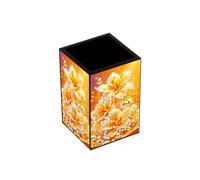 Lebartm DIY Diamond Art Painting Pen Holder Ornaments Desktop Pencil Holder Ornaments Four Sided Spot Drill Makeup Brush Holder Organizer Office Supplies-Golden Flower