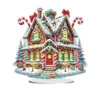 Lebartm DIY Diamond Desktop Ornaments Christmas Snowman Diamond Art Painting Tabletop Ornaments Single Sided Diamond Design Home Decor-Villa