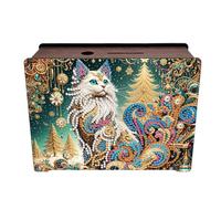 Lebartm DIY Diamond Piggy Bank Diamond Art Painting Christmas Creative Design Wooden Coin Cash Savings Bank Reusable Money Box Mosaic Kits Tabletop Ornaments-Cat01