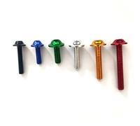 LEBEE Zixinz-Socket Cap Screws M5 M6*16/20/25/30 Aluminum Flange Button Head Screw With Washer Inner Hex Socket Allen Screws Bolt, 10pcs, Corrosion-resistance (Length : M6x20, Size : Blue)