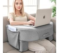 LEBENGURU Reading Pillow for Laptop, Extra Large Armrest Gaming Pillow for Working, Hight Adjustable Lap Desk Pillow for Adult Sitting in Bed, Floor, Sofa
