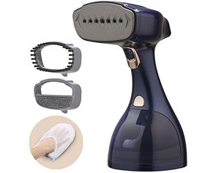 LEBENLANG Handheld Clothes Steamer Iron - 1500W & 300ml I Incl. 2 Attachments & Ironing glove I Portable for Shirt Curtain Suit I Vertical Garment Steamer Clothing steam Hand Held Steamers for clothes