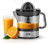 Lebenlang Lemon Squeezer Electric High Juice Yield Juicer, Orange Squeezer 2 Directions of Rotation Electric Fruit Press with 2 Cones Stainless Steel