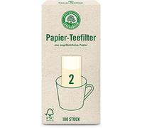 Lebensbaum Organic Paper Tea Filter, Non-Bleaching, Compostable - 100 Pieces, Disposable Tea Bags