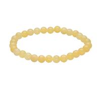 Lebensquelle Plus Ball Bracelet | Pearl Bracelet 6 mm | High-Quality Gemstone Bracelet | Natural Stone Gemstone Bracelet Stretchy (Orange Calcite)