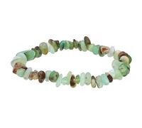 Lebensquelle Plus Crystal Chip Bracelet with Gemstone Card | Handcrafted Stretch Bracelet with Genuine Gemstone Chips | Comfortable Elastic Design (Chrysoprase)