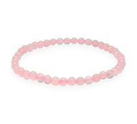 Lebensquelle Plus Gemstone Bead Bracelet | 4-5 mm Natural Stone | Delicate Stretch Bracelet | Lightweight, Elegant & Comfortable (Rose Quartz)