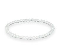 Lebensquelle Plus Gemstone Bead Bracelet | 4-5 mm Natural Stone | Delicate Stretch Bracelet | Lightweight, Elegant & Comfortable (Clear Quartz)