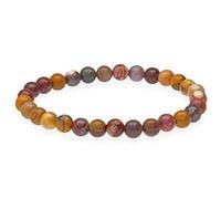 Lebensquelle Plus Premium Gemstone Bead Bracelet 6mm | Natural Stone Ball Bracelet Elastic | Crystal Jewellery Stretchy (Mookaite)