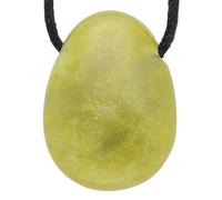 Lebensquelle Plus Rare Drop Pendant with Cotton Cord | Set Offer Natural Stone Necklace | Genuine Gemstone Pendant | Drilled Tumbled Stone Drop Pendant, 3 cm, Semi Precious Stone, Various