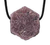 Lebensquelle Plus Raw Stone Pendant, Drilled Pendant with Cotton Band, Natural, one size, Gemstone, No Gemstone