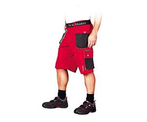 Leber&Hollman LH-FMN-TS_CBSS Formen Protective Short Trousers, Red-Black-Grey, S Size