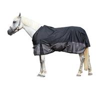 Leberna 1200D Waterproof Turnout Rug for Horses - Lightweight Ripstop Breathable Turnout Horse Rugs with Standard Neck, No Fill (Black Grey, 6'9'')