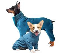 Leberna Dog Winter Coat Polar Fleece Pet Windproof Warm Jacket Clothes for Small Medium Large Dog Walking Hiking Sleep (Turquoise, 2XL)