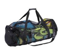 Leberna XXL Mesh Duffle Bag for Scuba Dive or Snorkel Gear, Extra Large Snorkeling Equipment Carry Bag, Ideal for Beach Pool Swimming Free Diving Kayak Spearfishing (Black)