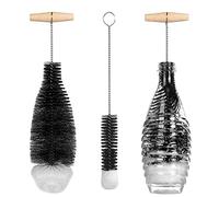 LEBEXY Bottle Brush for SodaStream Crystal Glass Bottles | Cleaning Soda Cleaning Brush | Bottle Cleaner Bottle Brush for Glass Carafe 0.6 L, Soda Bottles, Baby Bottles, Drinking Bottles, Pack of 2