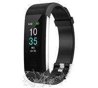 LEBEXY Fitness Bracelet Waterproof IP68 Fitness Tracker Watch Smartwatch Pedometer Activity Tracker Calorie Counter Sports Watch Built-in GPS, S2 Version, Black