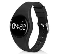 LEBEXY Pedometer Watch - Simple Pedometer, No Bluetooth/App/Mobile, Multi-Sports Tracker - Black