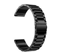 LEBINA Your Heart for Galaxy Watch 3 45mm 46m Band 22mm Titanium Metal Watch Strap Bracelet Black (Color : Black)
